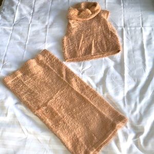 Fuzzy Skirt Set